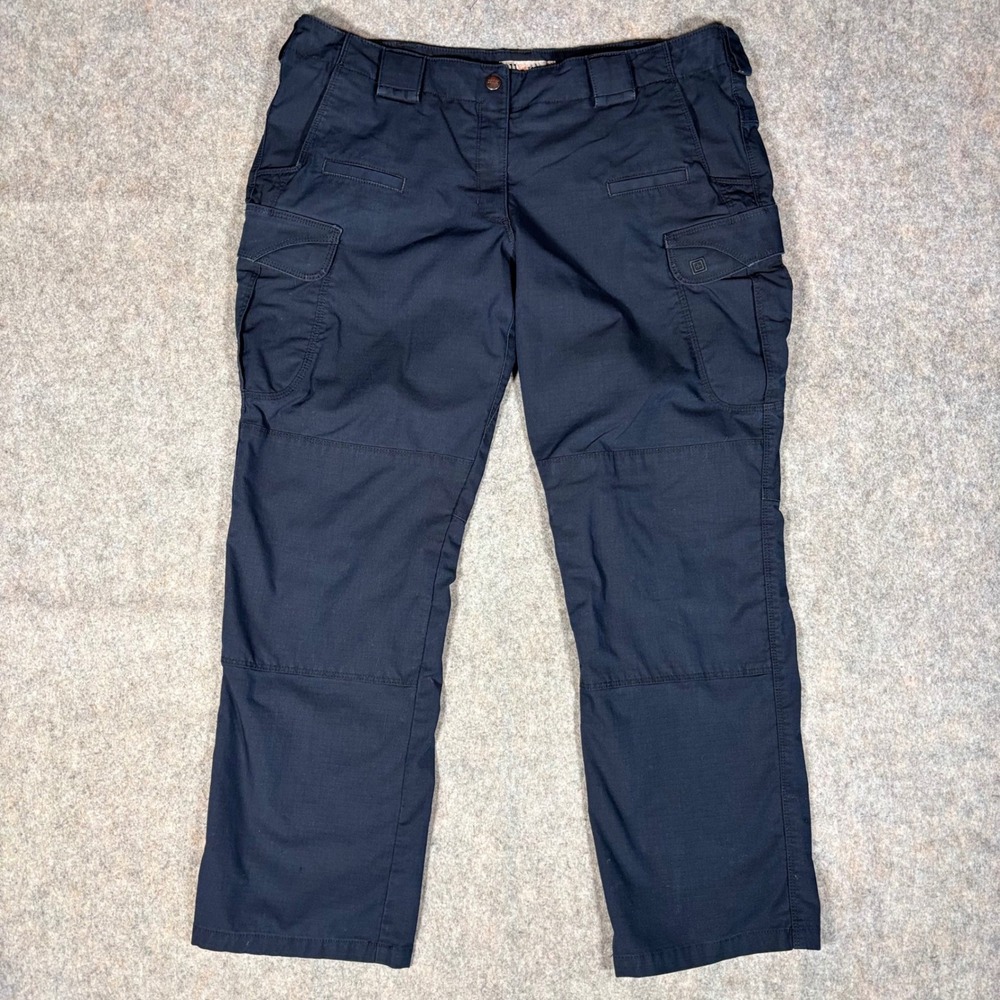 5.11 Tactical Stryke Cargo Pants Womens 18 Regular Navy Blue Ripstop Workwear